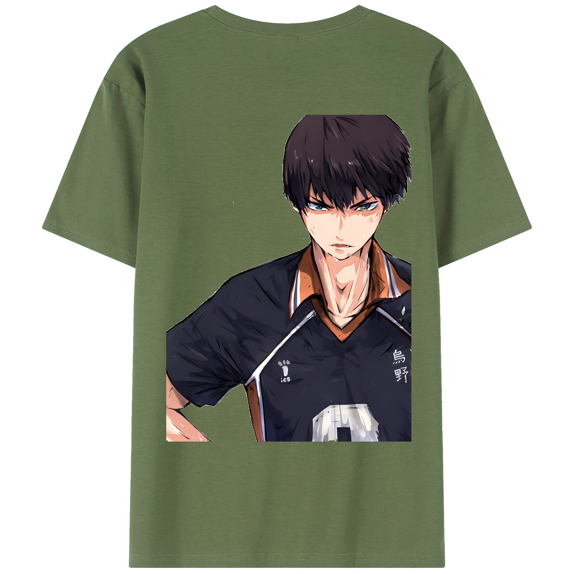 （画像用） ハイキュー!! Haikyu!! 綿100％ メンズ半袖Tシャツ（バックプリント） 通気性